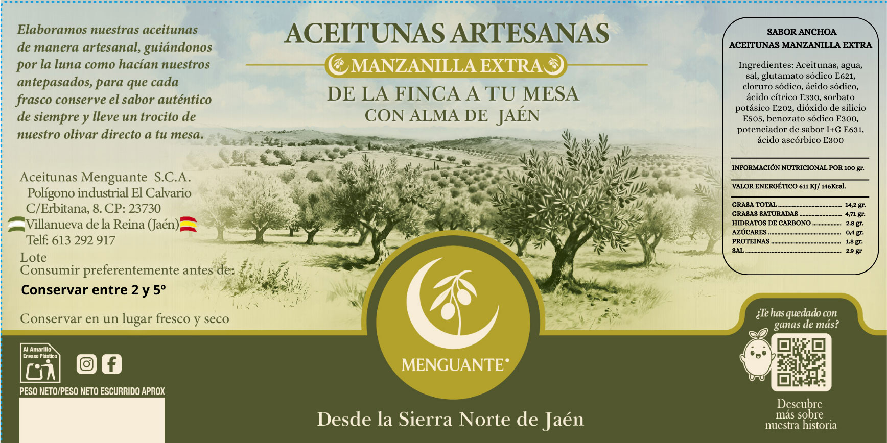 Aceitunas artesanas manzanilla sabor anchoa - Imagen 2